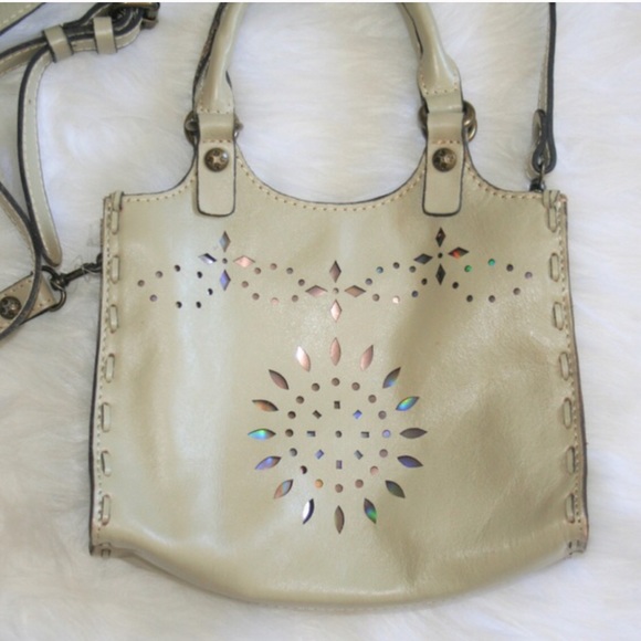 Patricia Nash Laser Cut Chiara Blush Satchel - Picture 2 of 16